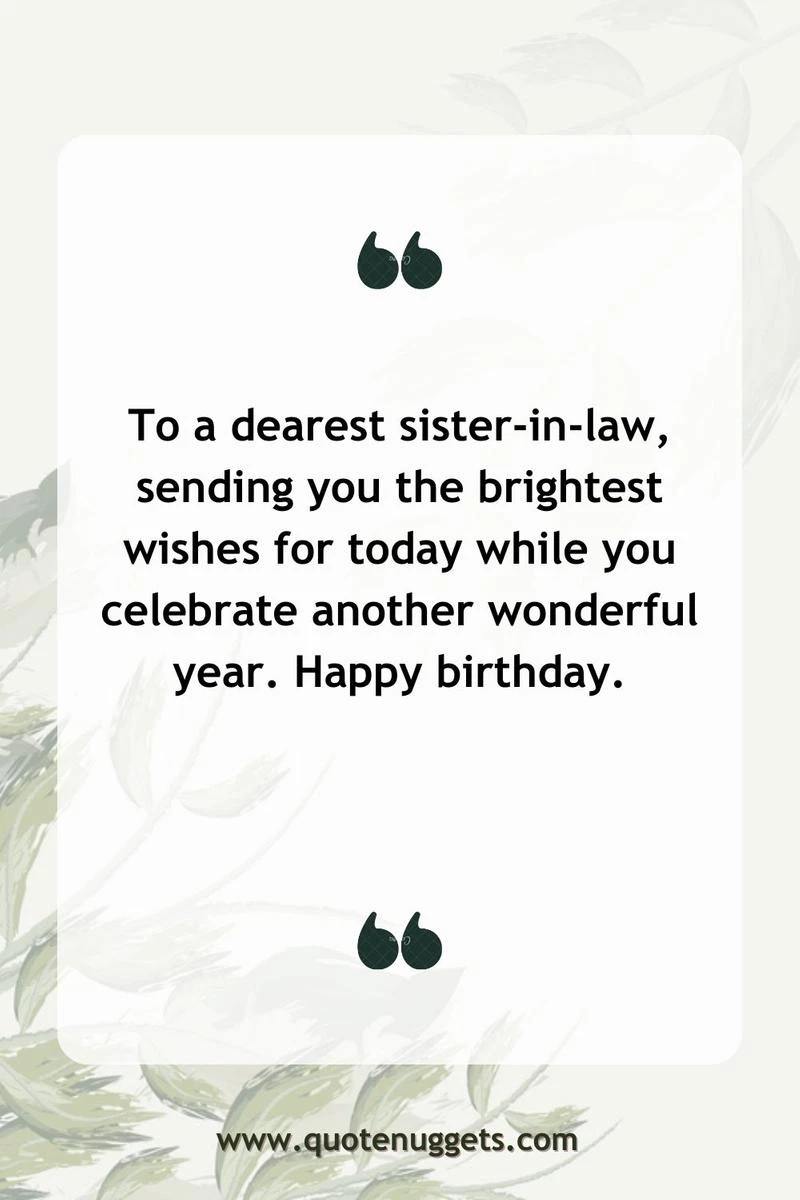 Special Birthday Wishes For Sister-In-Law