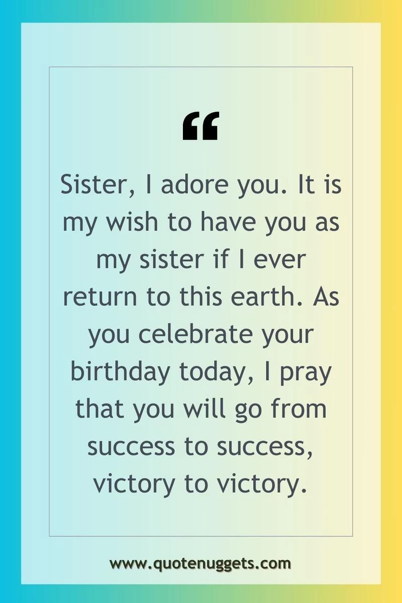 Birthday Blessings for Your Sister