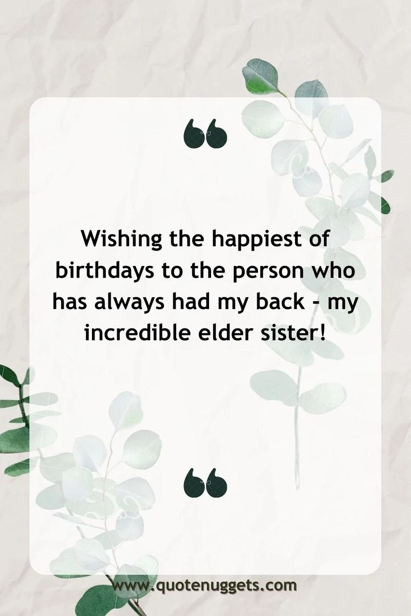 Short Birthday Wishes For Elder Sister