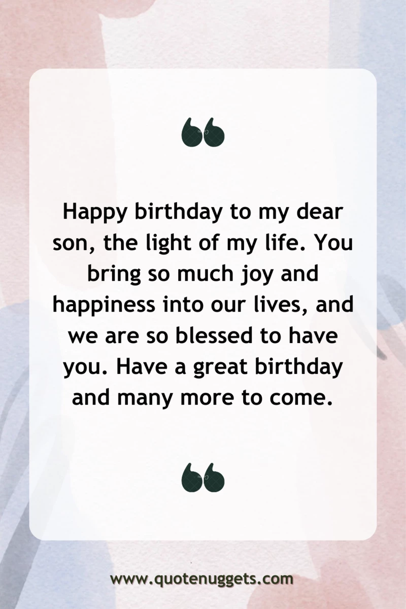 Sweet Birthday Wishes for Son