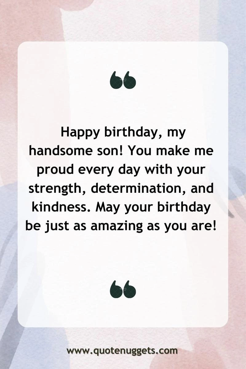 Warm Birthday Wishes for Son from Mom