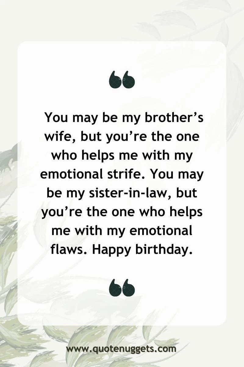 Happy Birthday Messages for Sister-in-law
