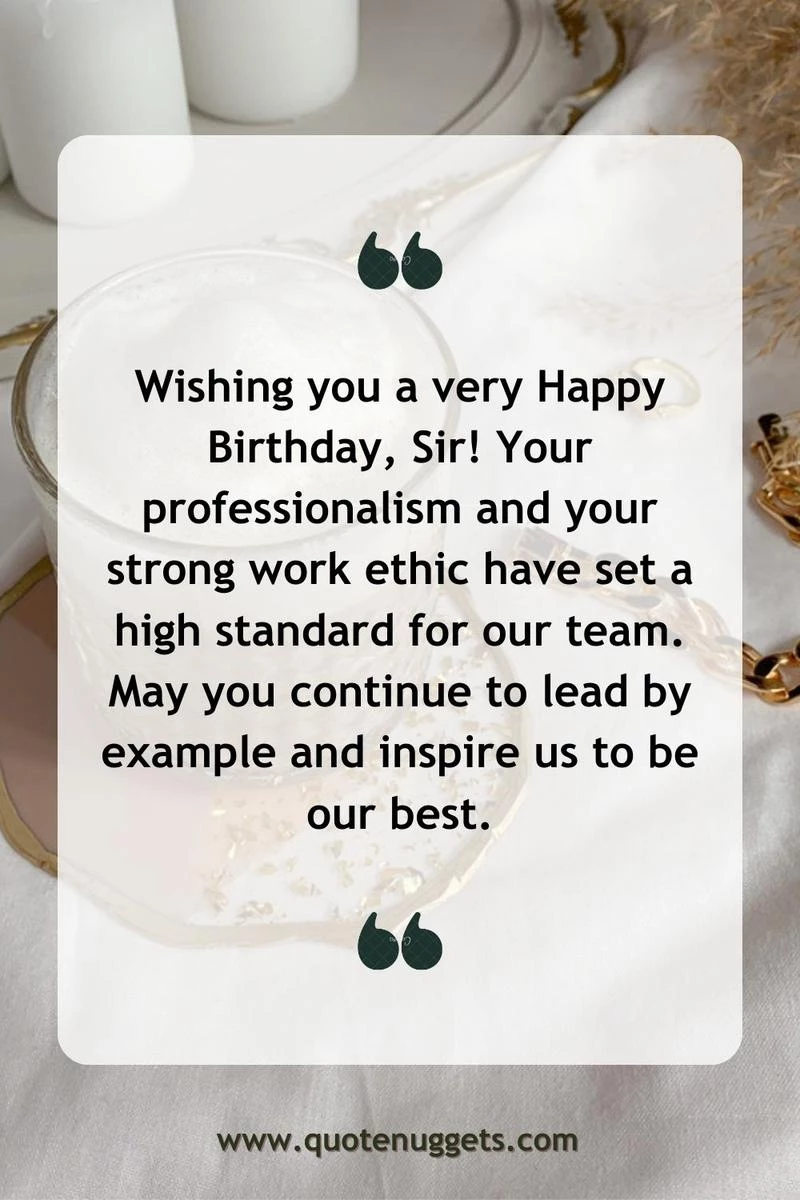Professional Birthday Wishes For Sir