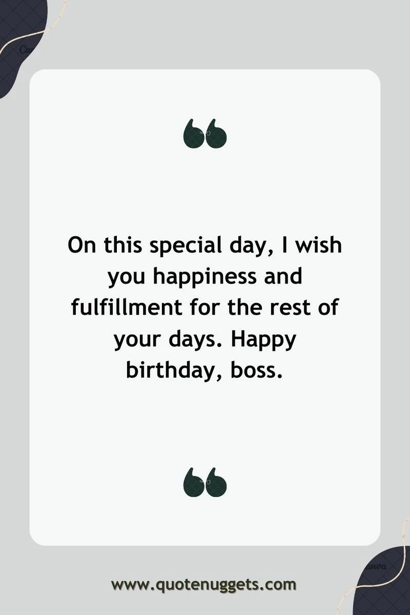 Happy Birthday to my New Boss