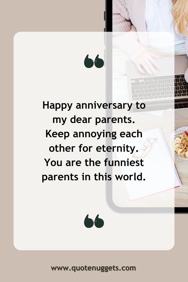 Funny Anniversary Messages For Parents